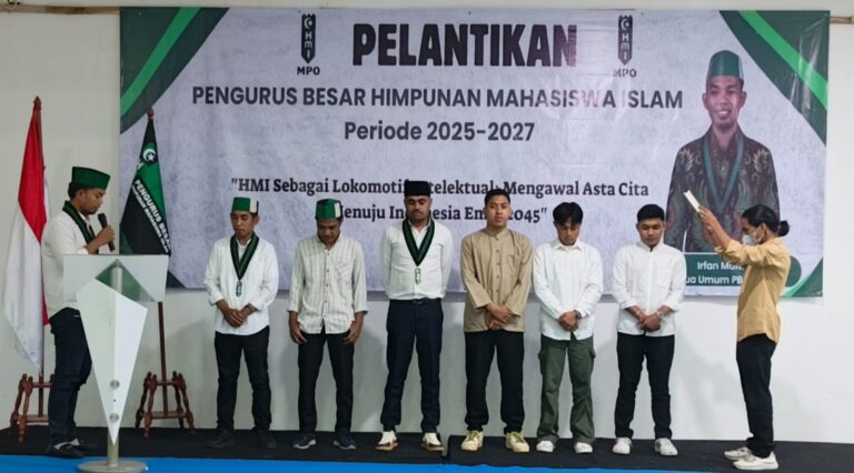 Lantik Pengurus, PB HMI MPO Pimpinan Irfan Maftuh Tegaskan Kontrol Kebijakan Pemerintah